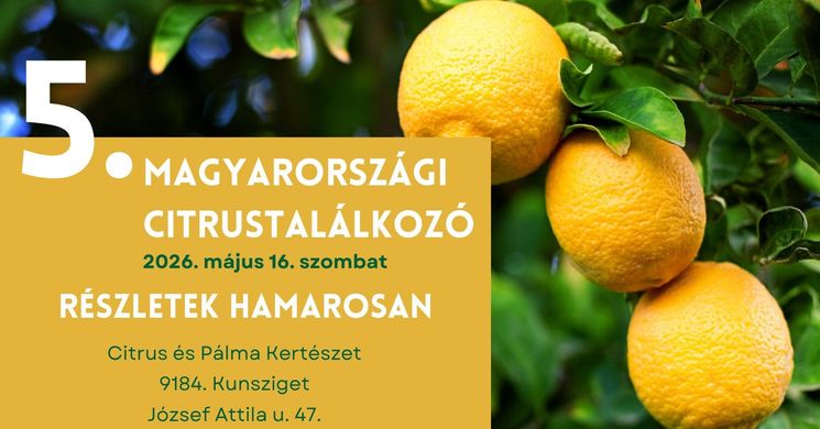 Magyarországi Citrustalálkozó 2026 Kunsziget