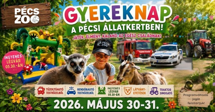 Pécsi Gyereknap a Pécsi Állatkertben 2026