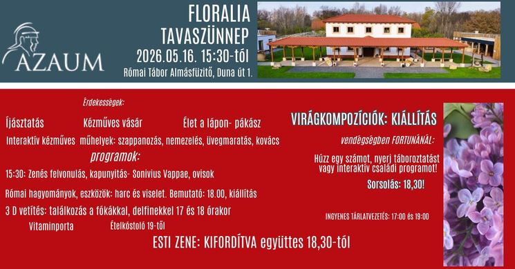 Floralia Almásfüzitő 2026 - Ókori római tavaszünnep