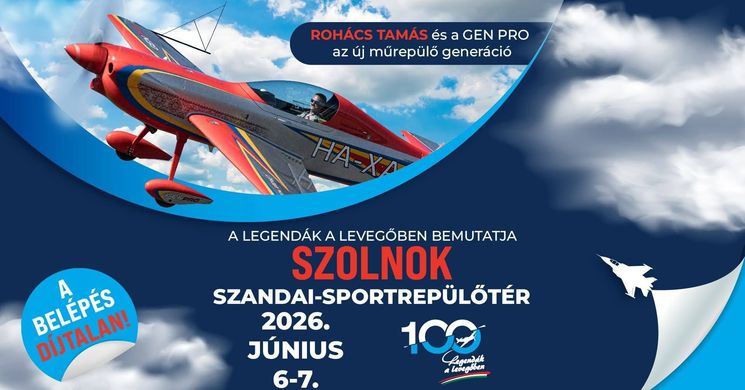 Szolnok Repülőnap 2026 - Családi sétarepülő hétvége 