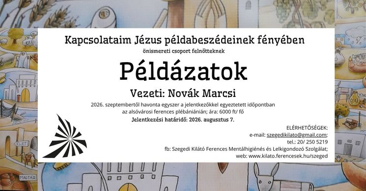 Online Önismereti Csoport 2026 Szeged - Példázatok, Jézus példabeszédei