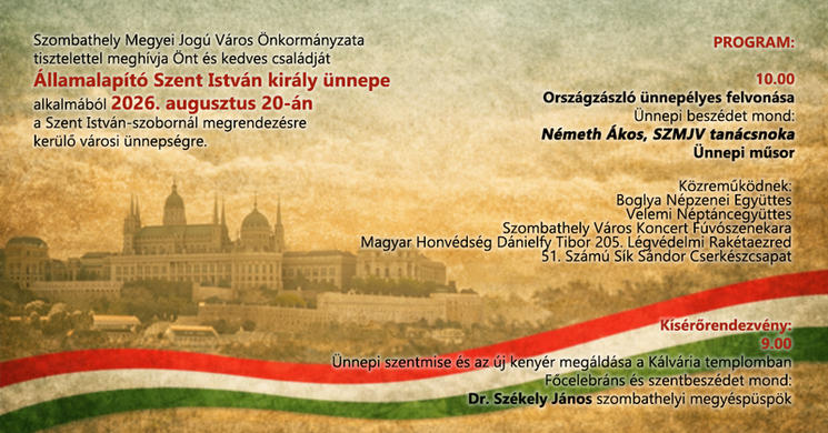 Szent István király Ünnepe Szombathely 2026