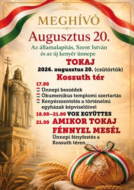 2026. augusztus 20. Tokaj