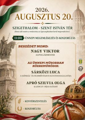 2026. augusztus 20. Szigethalom