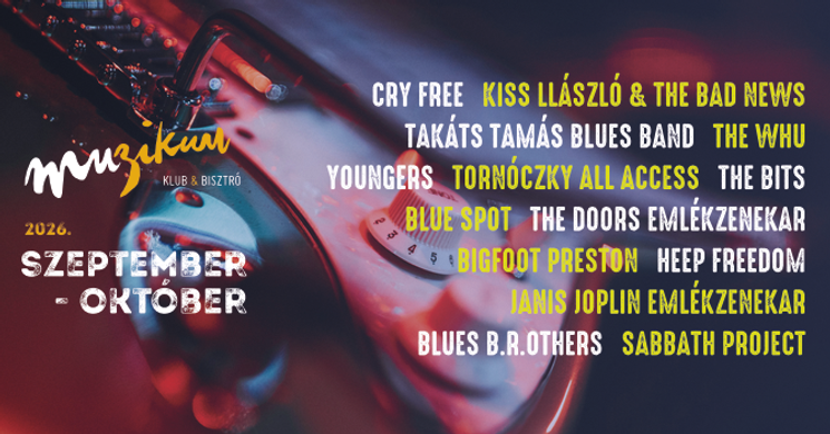 Muzikum Klub programok  2026 Budapest
