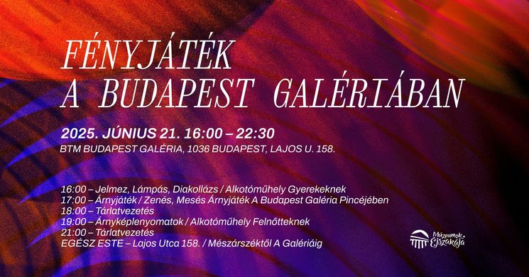 Múzeumok Éjszakája Budapest Galéria 2025