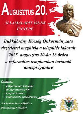 2025. augusztus 20. Bükkábrány. Államalapításunk ünnepe