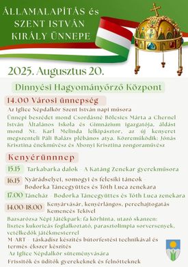 2025. augusztus 20. Agárd. Államalapítás és Szent István Ünnepe