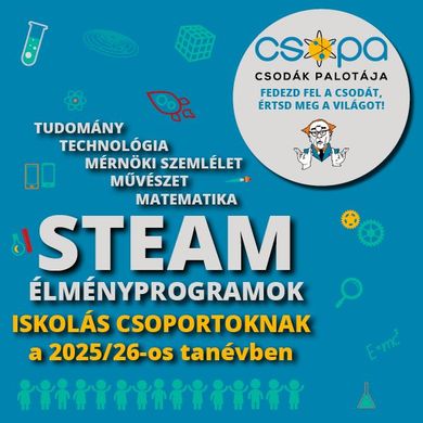 Iskolás programok Budapesten 2026 - Csopa STEAM Élményprogram csomagok a 2025/26-os tanévben iskolásoknak