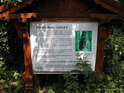 Csomoros-sziget tanösvény Barcs, ökotúra a Duna-Dráva Nemzeti Parkban