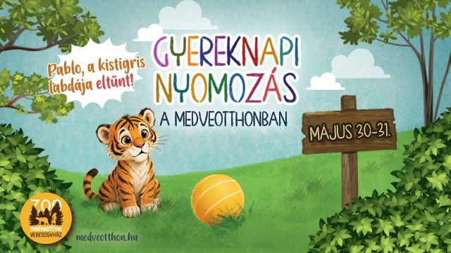 Gyereknapi élményprogram a Veresegyházi Medveotthonban - nyomozós játék 2026. május 30-31-én