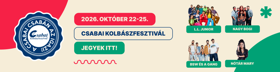 Csabai Kolbászfesztivál 2026. október 22-25.  - gasztrokaland az ország legfinomabb kolbászaival, kolbászgyúró versennyel, koncertekkel