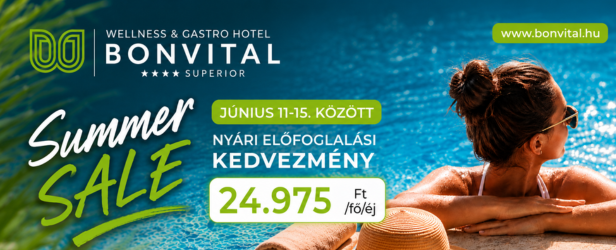 Summer sale Hévízen- nyári előfoglalási  kedvezmény a Bonvitalban