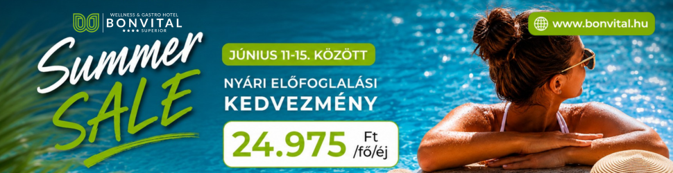 Summer sale Hévízen- nyári előfoglalási  kedvezmény a Bonvitalban
