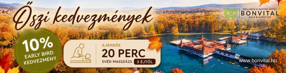 Őszi wellnessélmények 10% kedvezménnyel a hévízi Bonvital Hotelben