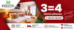 Flash sale akció a hévízi Bonvital Hotelben 2026. szeptember 25. - október 1. között