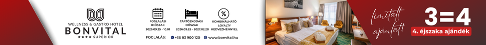 Flash sale akció a hévízi Bonvital Hotelben 2026. szeptember 25. - október 1. között