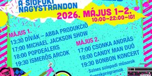 Siófoki Majális 2026 -  Retro Majális programok a Siófoki Nagystrandon