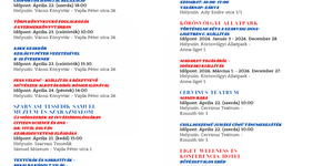 Szarvasi programok 2026 - Események és rendezvények