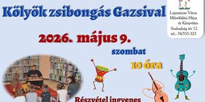 Lajosmizse könyvtár program 2026 - Kölyök zsibongás Gazsival