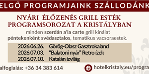 Tata vacsora 2026 - Élőzenés grill estek a Kristály Imperial Hotel Barokk díszudvarán