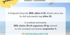Eötvös Károly Könyvtár programok  2026 Veszprém
