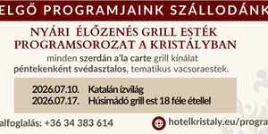Tata vacsora 2026 - Élőzenés grill estek a Kristály Imperial Hotel Barokk díszudvarán
