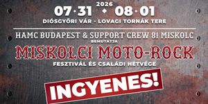 Moto-Rock fesztivál 2026 Miskolc - Motoros fesztivál és családi hétvége 