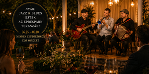 Jazz vacsora 2026 Vecsés - Jazz & blues koncertek finom teraszvacsorákkal