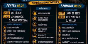 Tiszafüredi koncertek 2026- Könnyű- és komolyzenei koncertek a Tisza-tónál