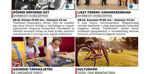Kovács Pál Művelődési Központ programok 2026 Tiszafüred