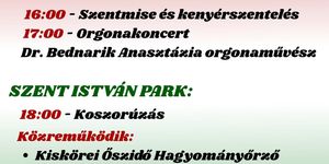 Szent István- nap Kisköre 2026