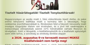Kisállatbörze Monor 2026 - MGKSZ Kisállatvásár Monoron