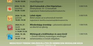 Múzeumok Őszi Fesztiválja Debrecen 2026 - Déri Múzeum és intézményei