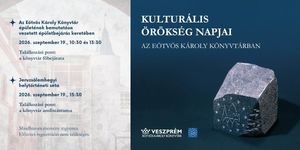 Kulturális Örökség Napja Veszprém 2026 - Programok az Eötvös Károly Könyvtár szervezésében