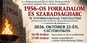 Városi ünnepség Balatonszárszó 2026 - Megemlékezés az 1956-os forradalom és szabadságharc évfordulóján