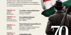 Október 23-ai városi ünnepség Tiszafüred 2026 - Ünnepségsorozat az 1956-os forradalom és szabadságharc emlékére