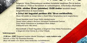 Szigetvár 2026. október 23. - Ünnepi megemlékezés az 1956-os forradalom és szabadságharc tiszteletére