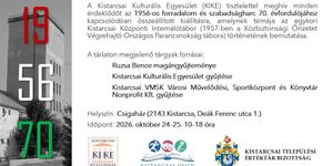 Kistarcsa kiállítás 2026 - A forradalom 70. évfordulója