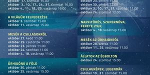 Planetárium Pécs programok 2026