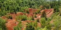 Darvas-tó lefejtett bauxitlencse, túra a Balaton-felvidéki Nemzeti Parkban